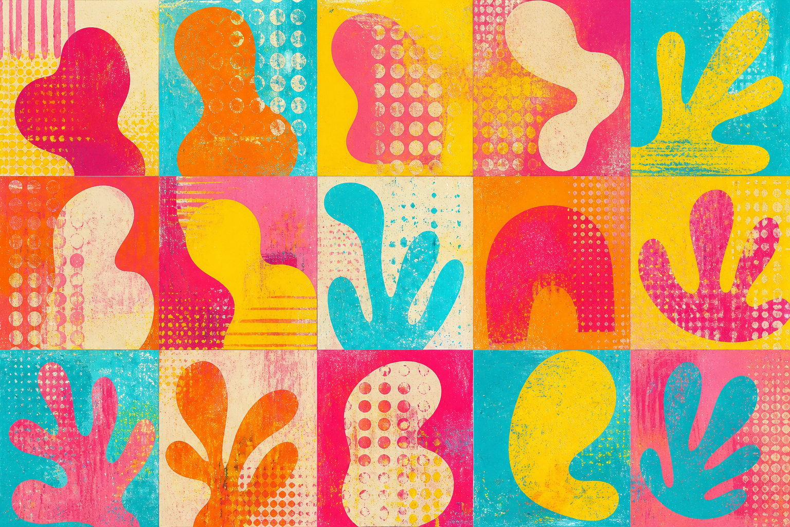 Bright Multiples - Abstract canvas artwork by Imagine Prints