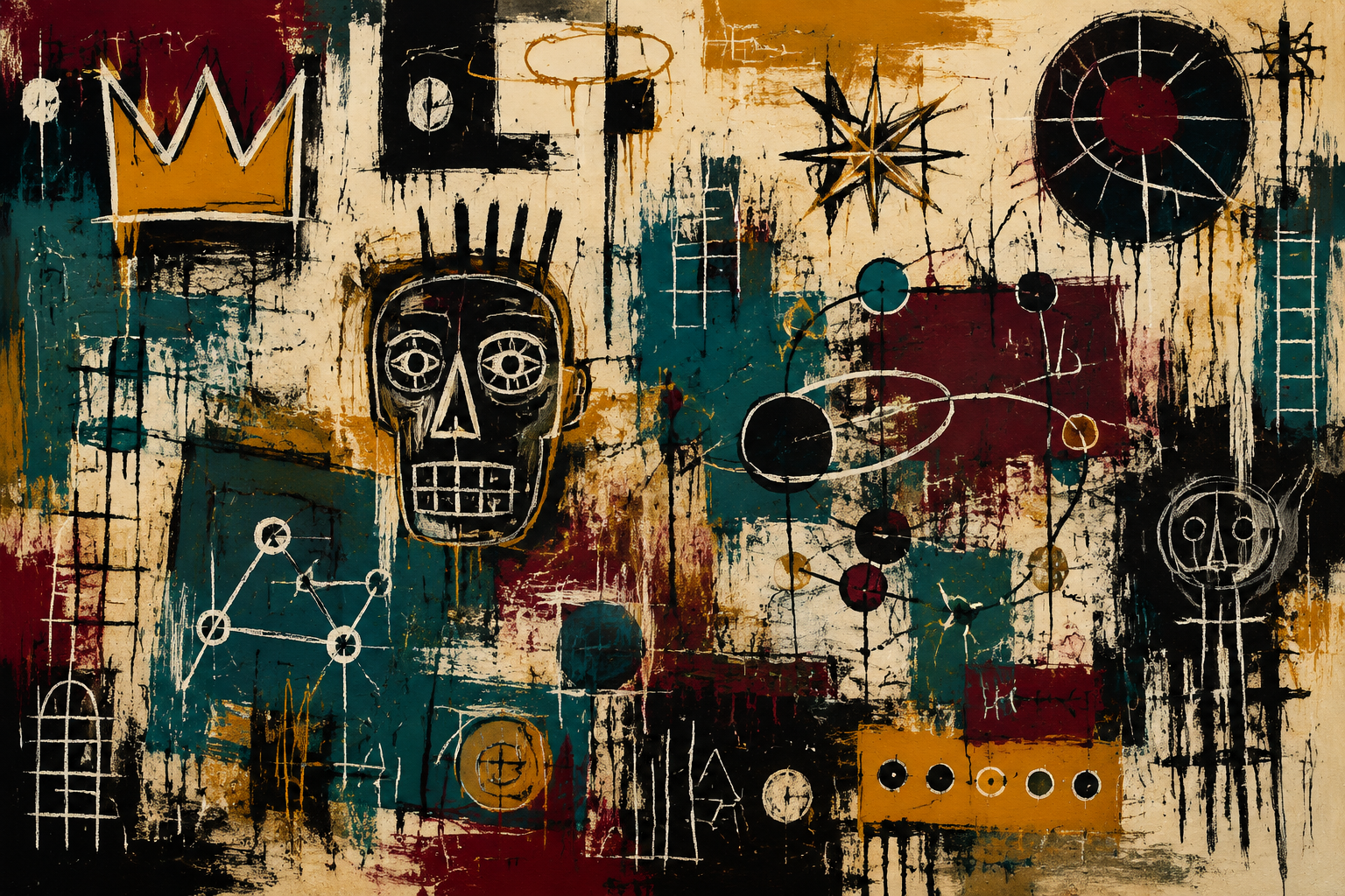 Concrete Constellation — Abstract canvas artwork by Imagine Prints