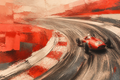 Final Turn - Sports canvas artwork by Imagine Prints