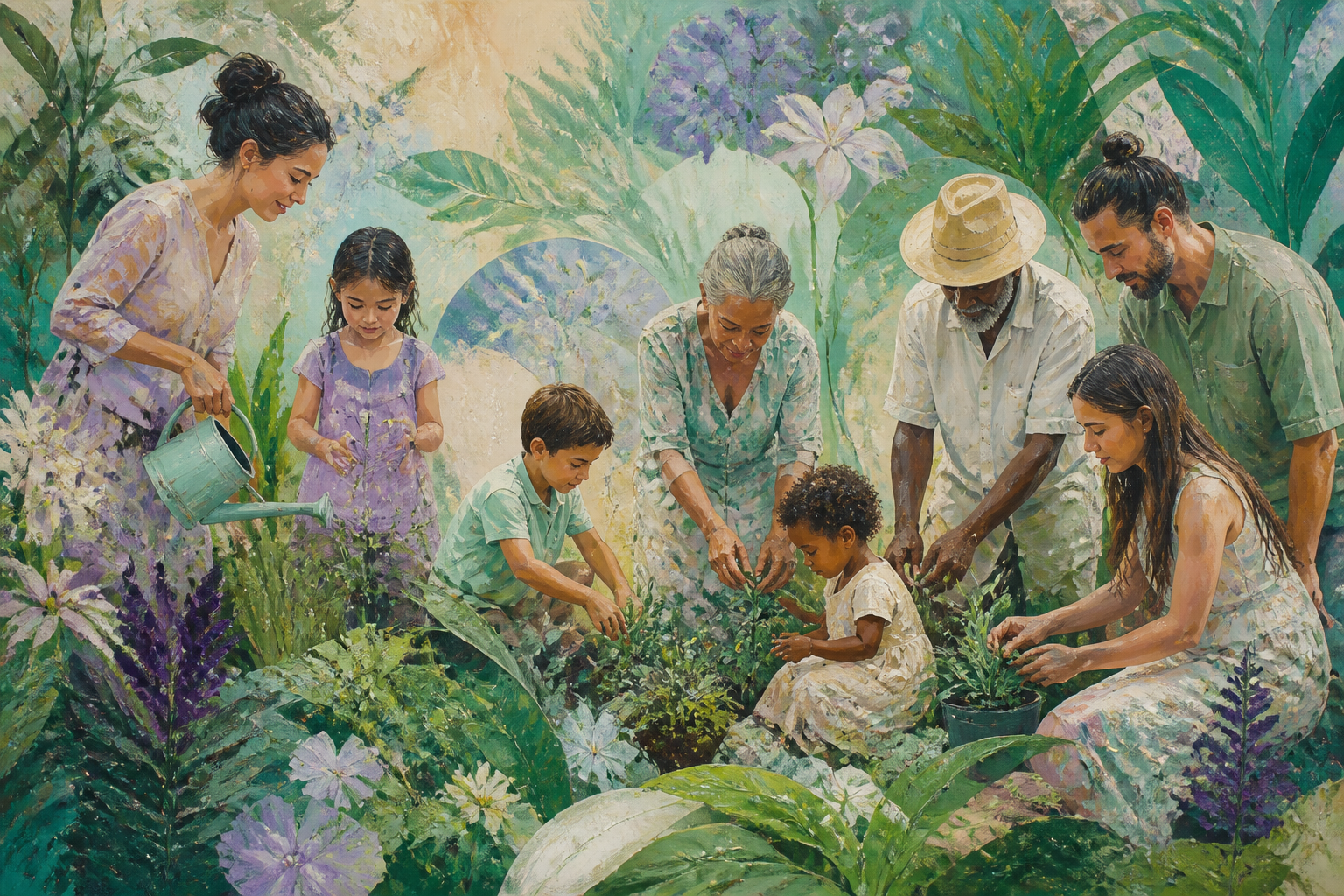 Garden We Grow - Family canvas artwork by Imagine Prints
