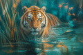 Tiger Tide - Animals canvas artwork by Imagine Prints