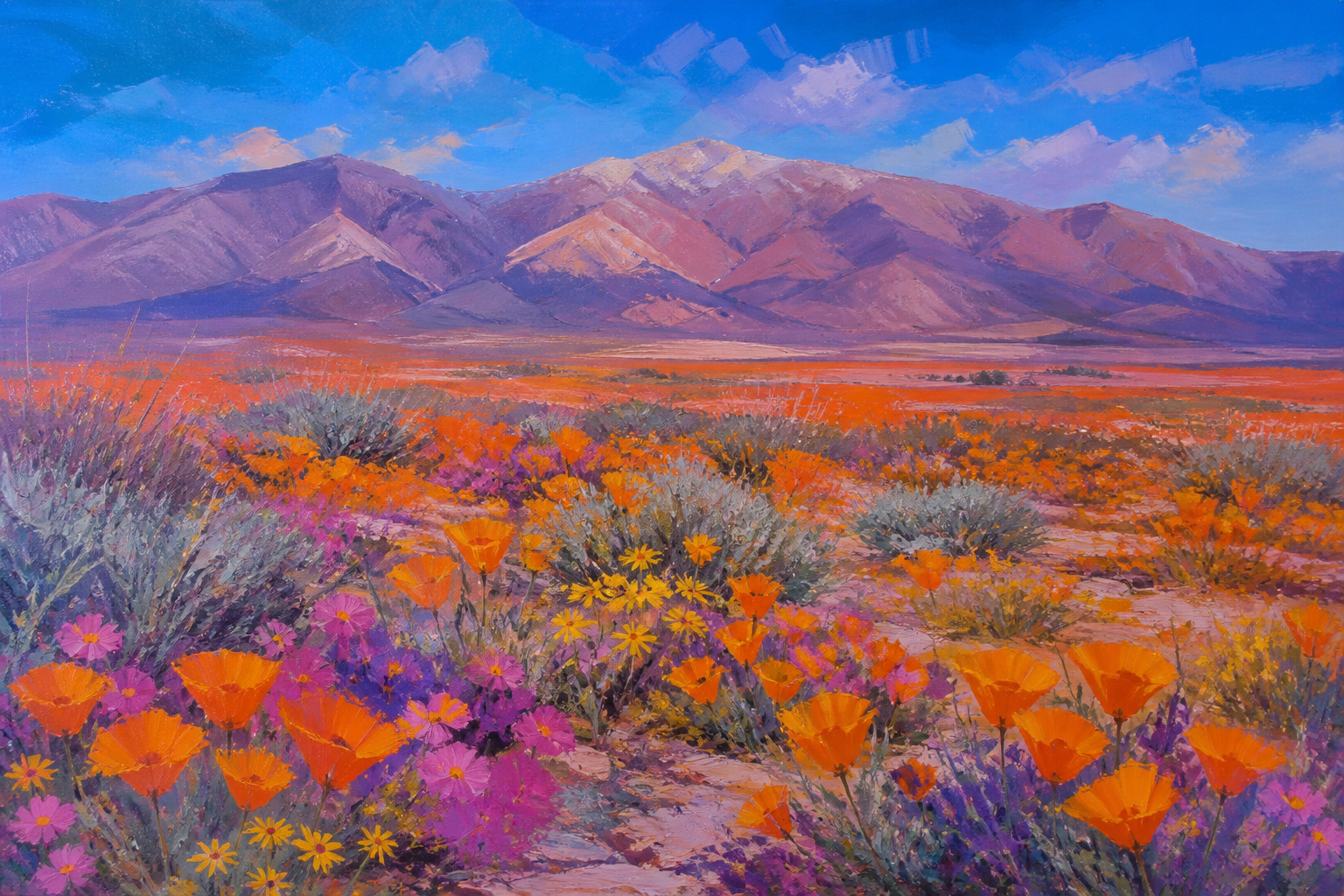 Desert Superbloom - Nature canvas artwork by Imagine Prints