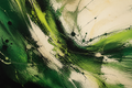 Green Velocity - Abstract canvas artwork by Imagine Prints
