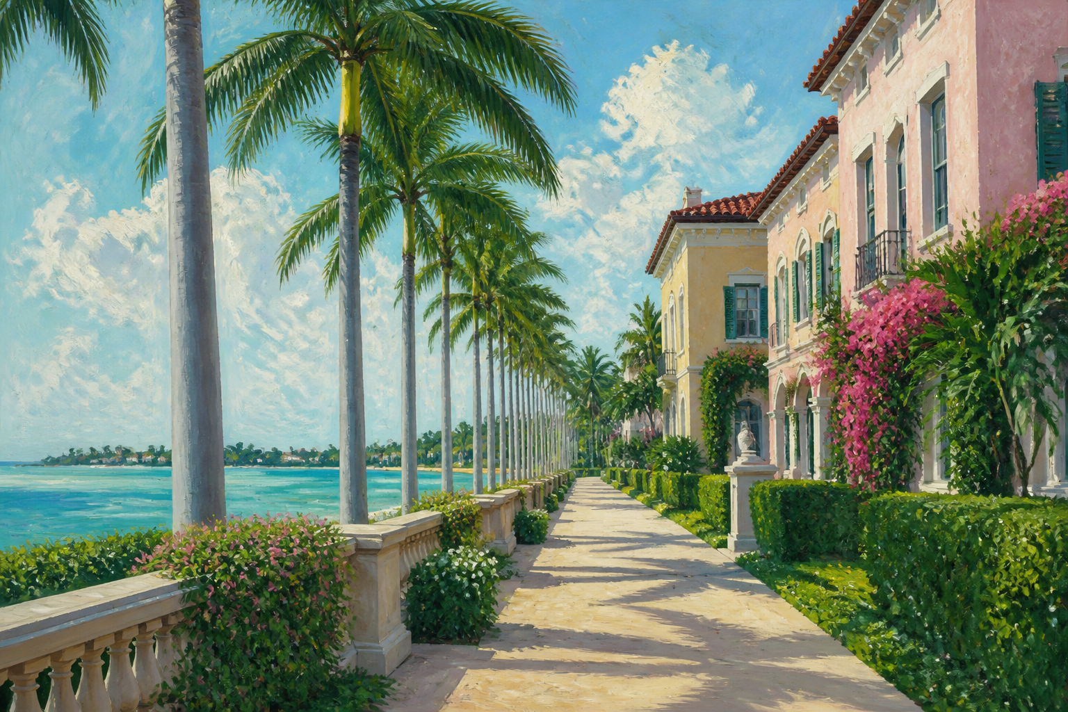 Palm Beach Promenade - Coastal Florida canvas artwork by Imagine Prints