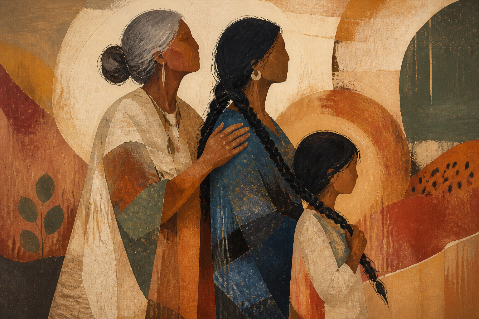 Braided Generations - Family canvas artwork by Imagine Prints