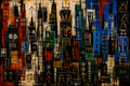 City of Symbols — Abstract canvas artwork by Imagine Prints