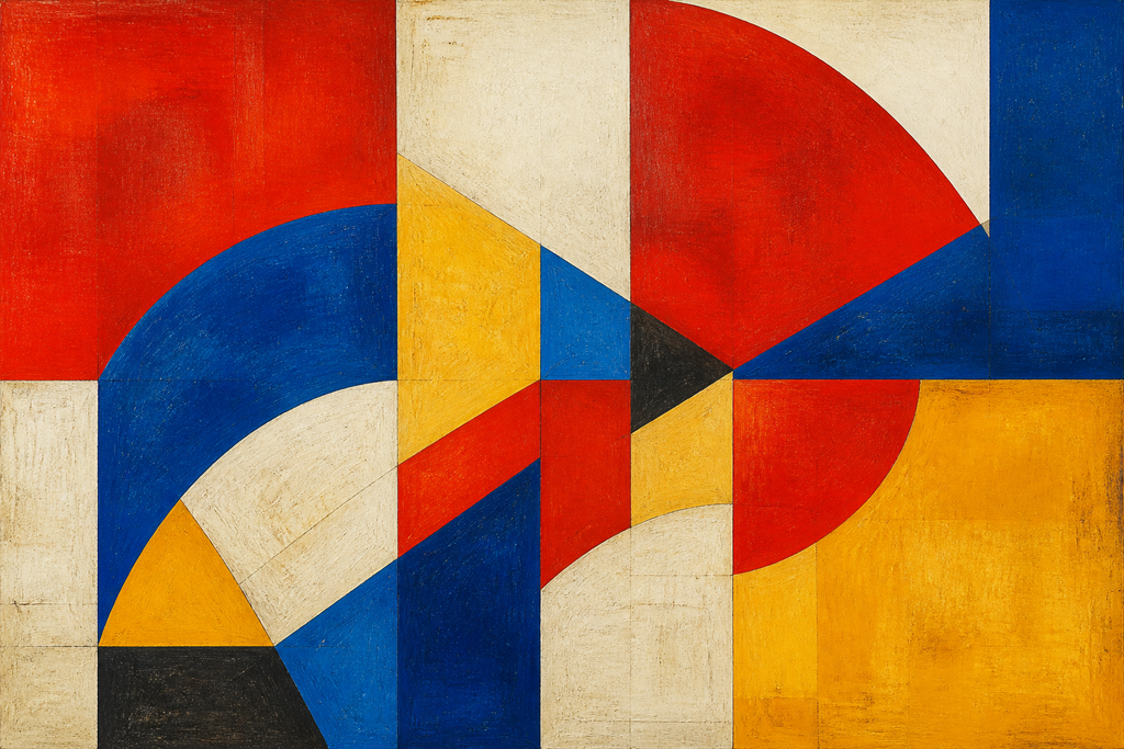 Primary Construction - Abstract canvas artwork by Imagine Prints