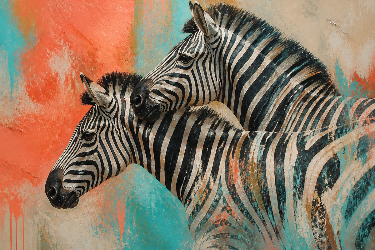 Zebra Rhythm - Animals canvas artwork by Imagine Prints