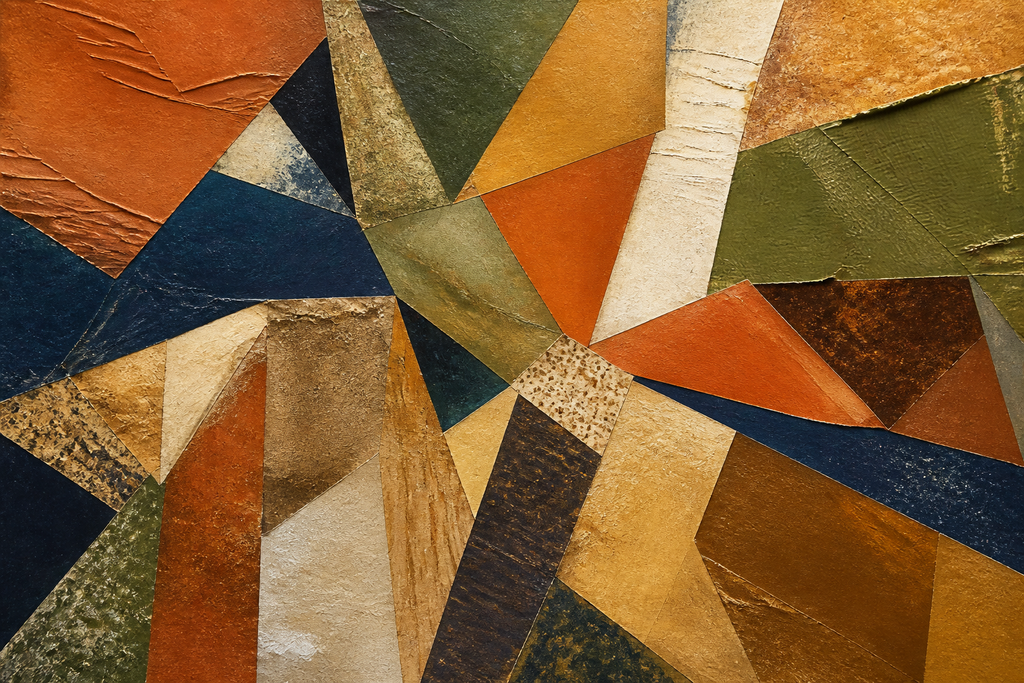 Earthen Facets - Abstract canvas artwork by Imagine Prints