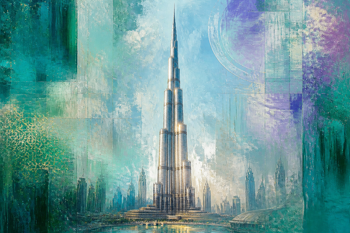 Burj Vertical - Architecture canvas artwork by Imagine Prints