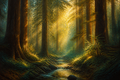 Redwood Cathedral - Nature canvas artwork by Imagine Prints