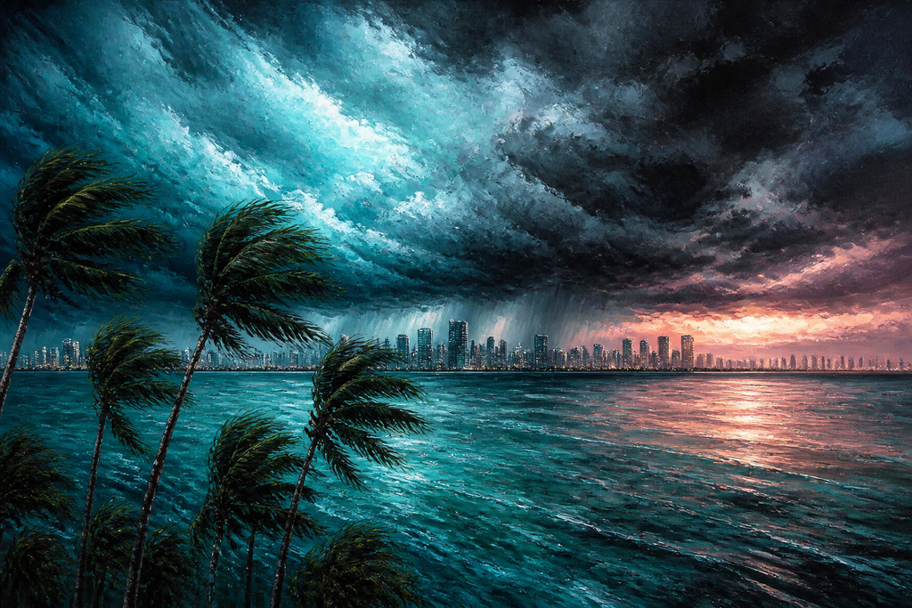 Storm Over Biscayne - Coastal Florida canvas artwork by Imagine Prints