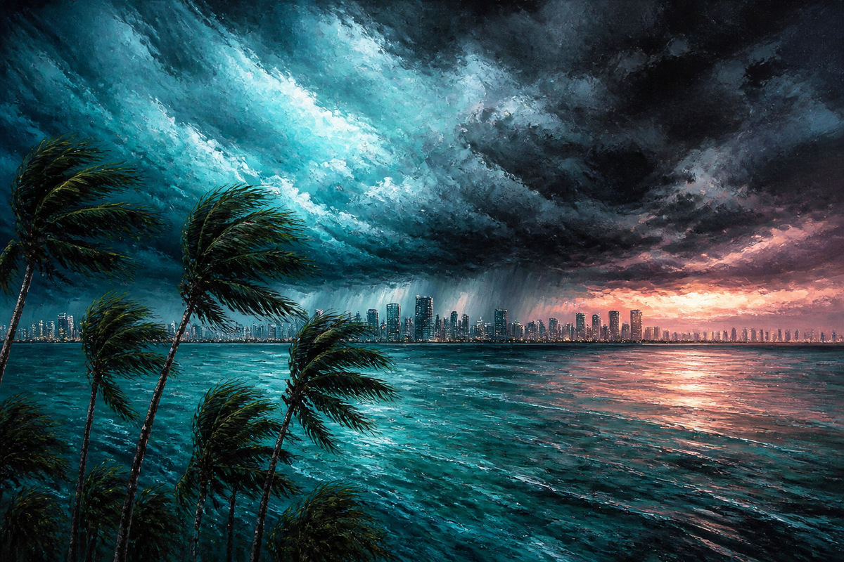 Storm Over Biscayne - Coastal Florida canvas artwork by Imagine Prints
