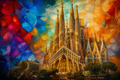 Sagrada Color - Architecture canvas artwork by Imagine Prints