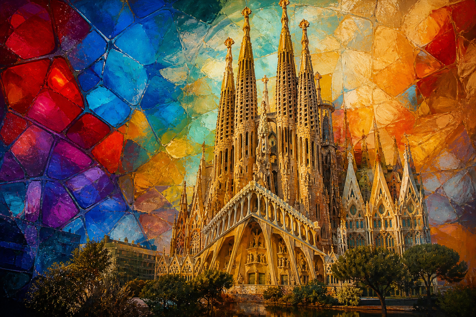 Sagrada Color - Architecture canvas artwork by Imagine Prints