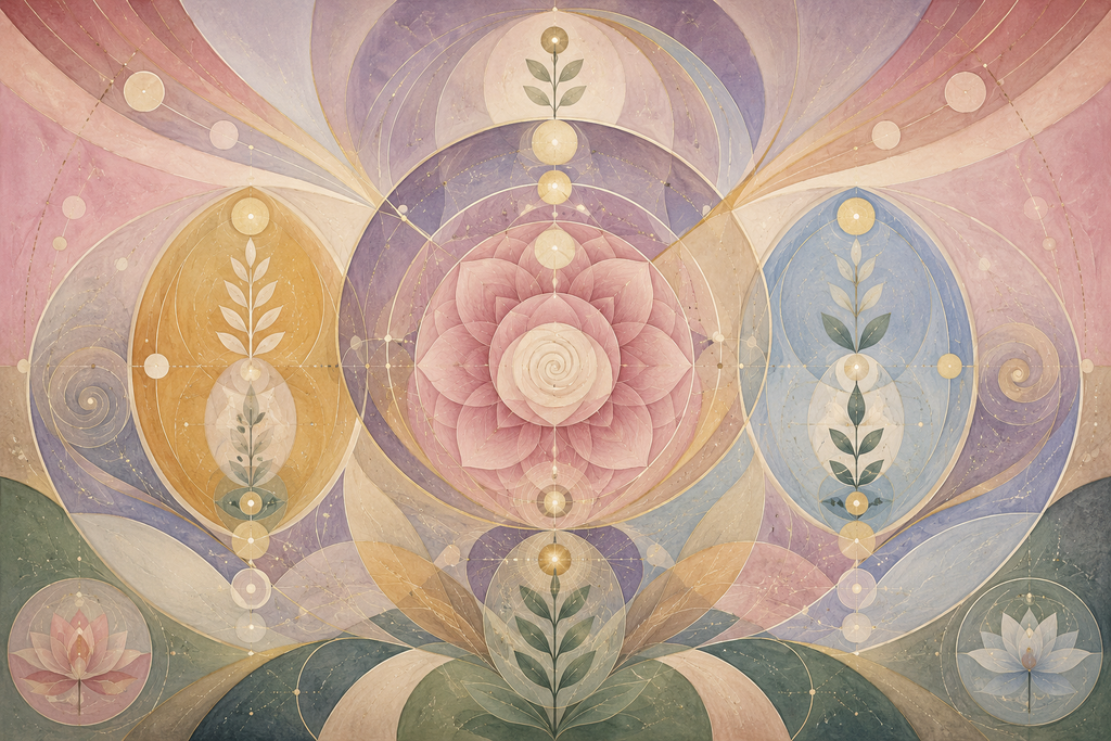 Sacred Bloom Diagram — Abstract canvas artwork by Imagine Prints