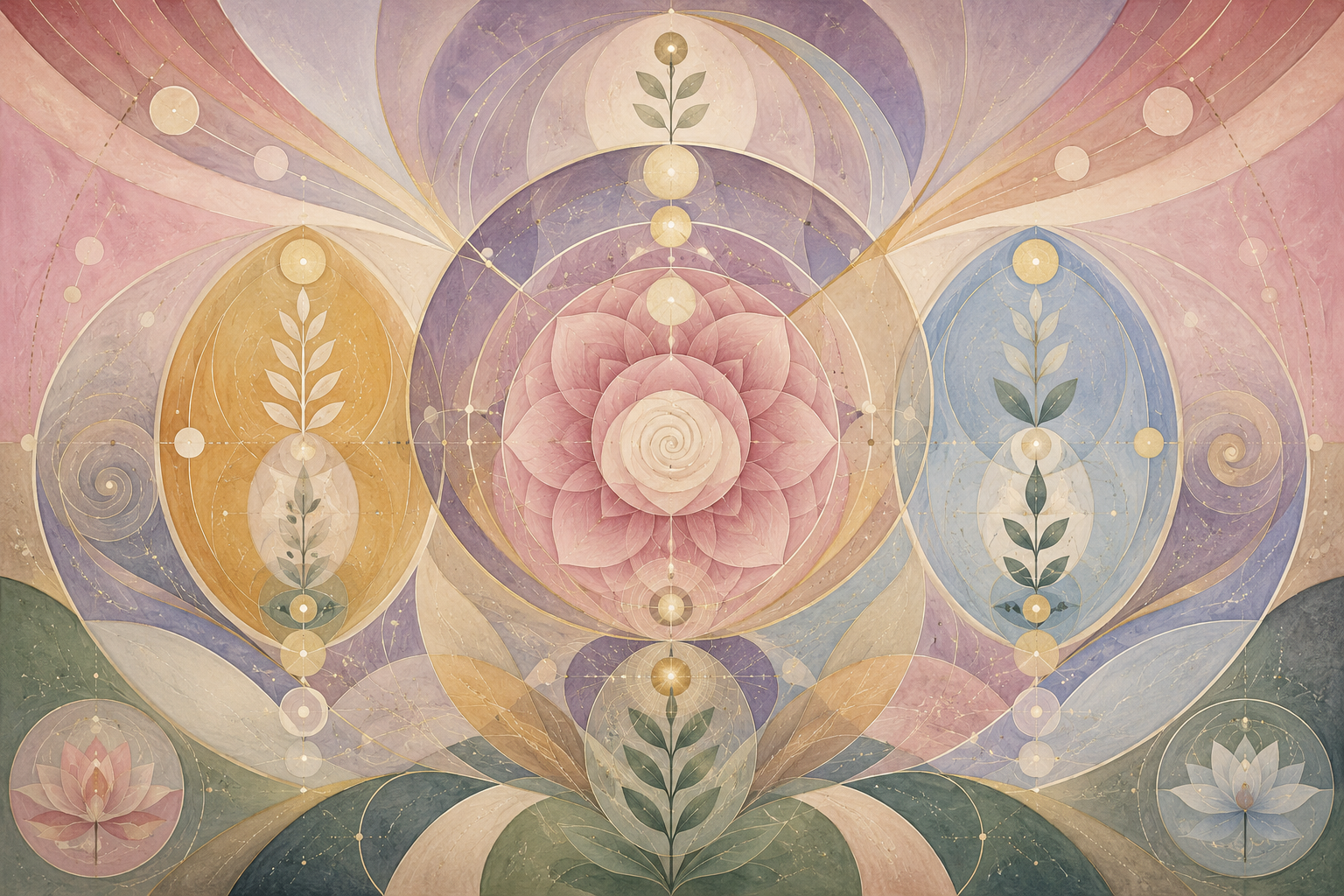 Sacred Bloom Diagram — Abstract canvas artwork by Imagine Prints