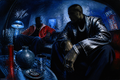 Blue Lit Noir - Urban Culture canvas artwork by Imagine Prints