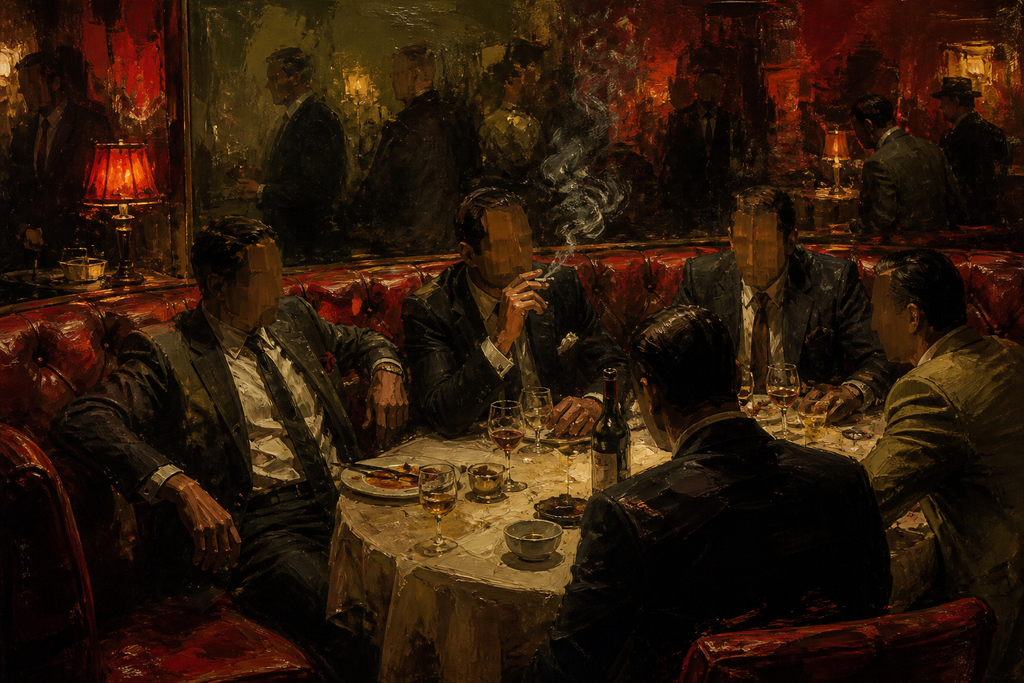 Backroom Table - Urban Culture canvas artwork by Imagine Prints