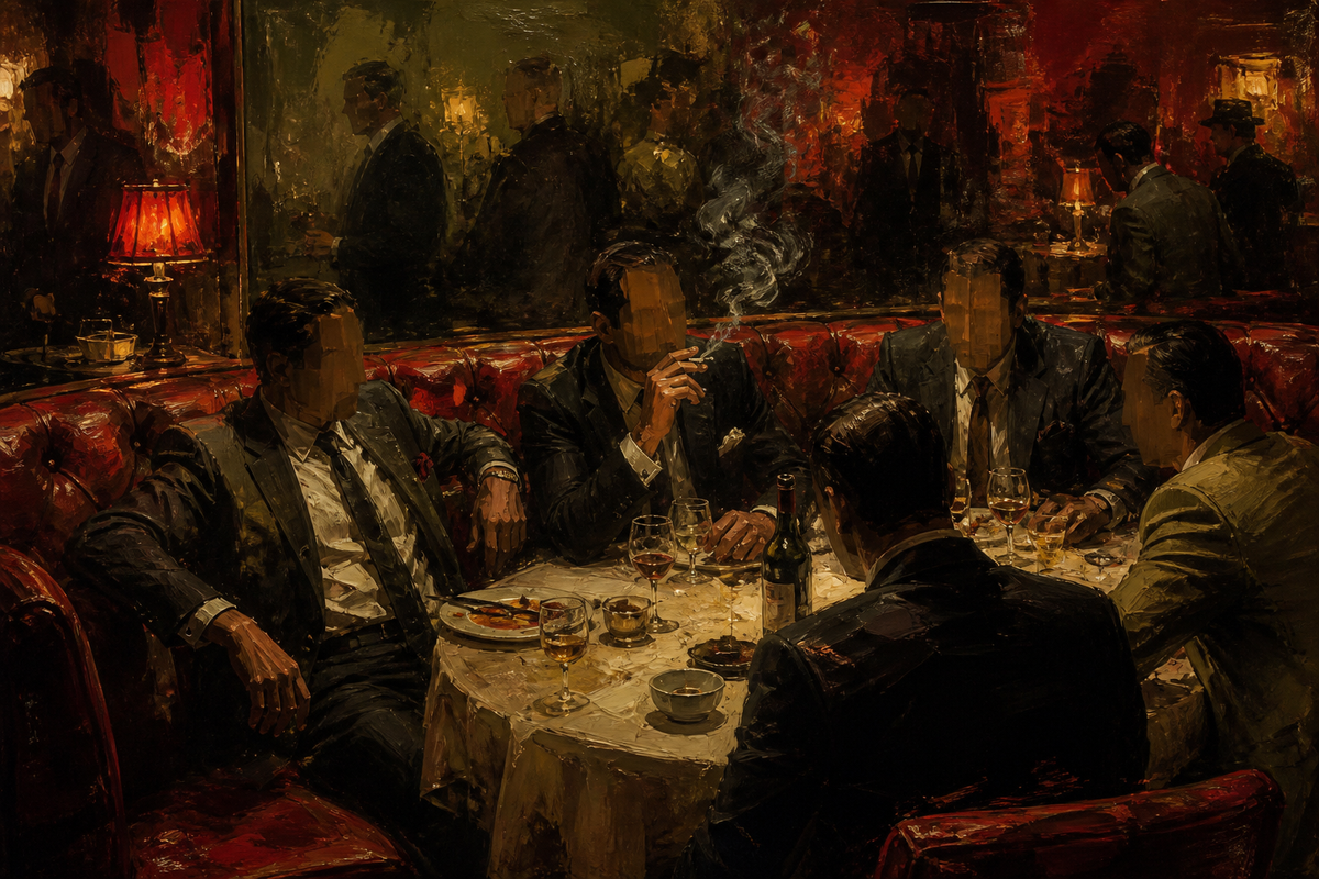 Backroom Table - Urban Culture canvas artwork by Imagine Prints