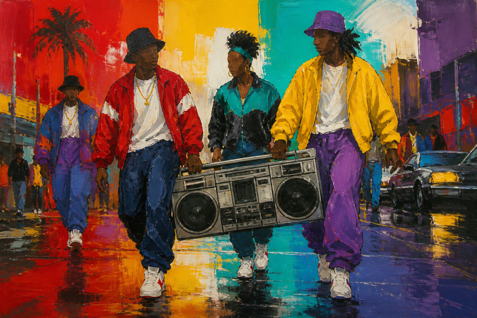 Boombox Boulevard - Urban Culture canvas artwork by Imagine Prints