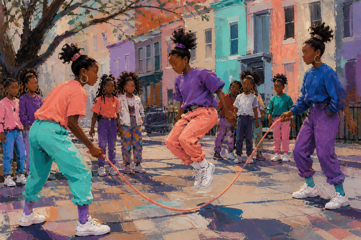Double Dutch Rhythm - Urban Culture canvas artwork by Imagine Prints