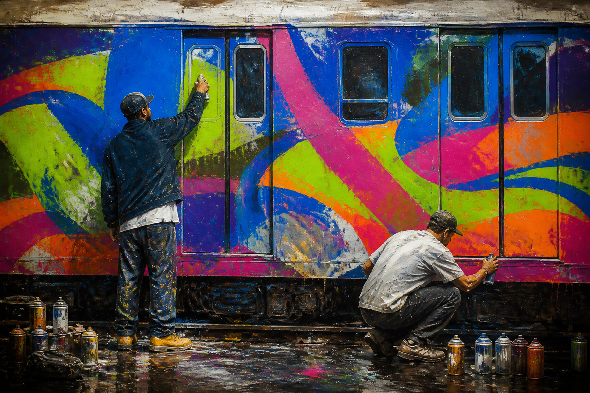 Subway Writers - Urban Culture canvas artwork by Imagine Prints