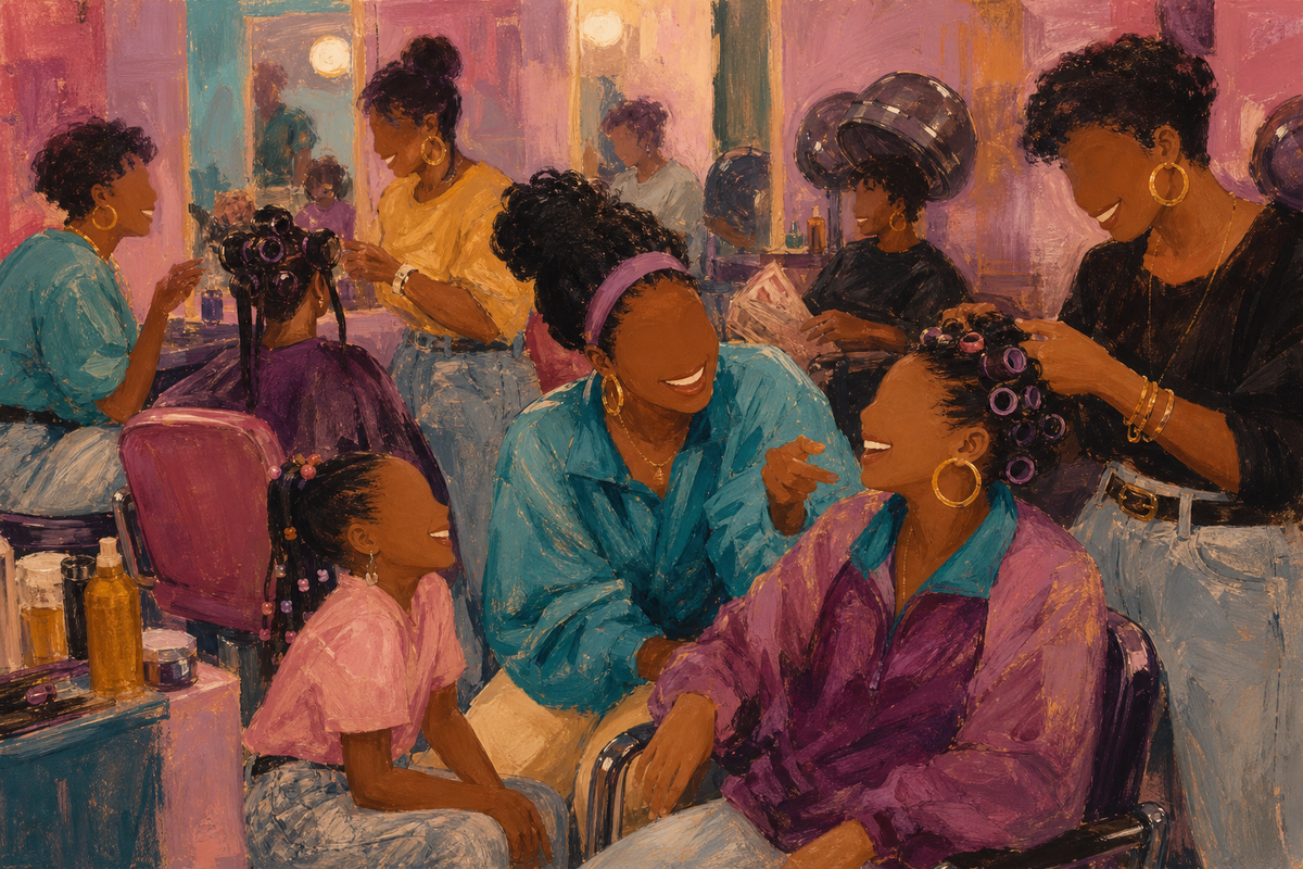 Beauty Shop Saturday - Urban Culture canvas artwork by Imagine Prints