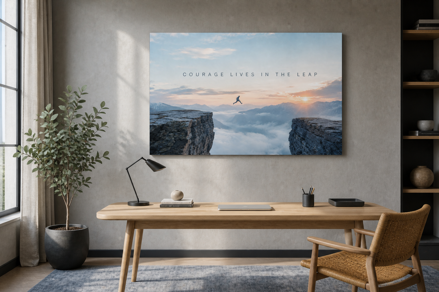 Courage Lives in the Leap - Room Mockup