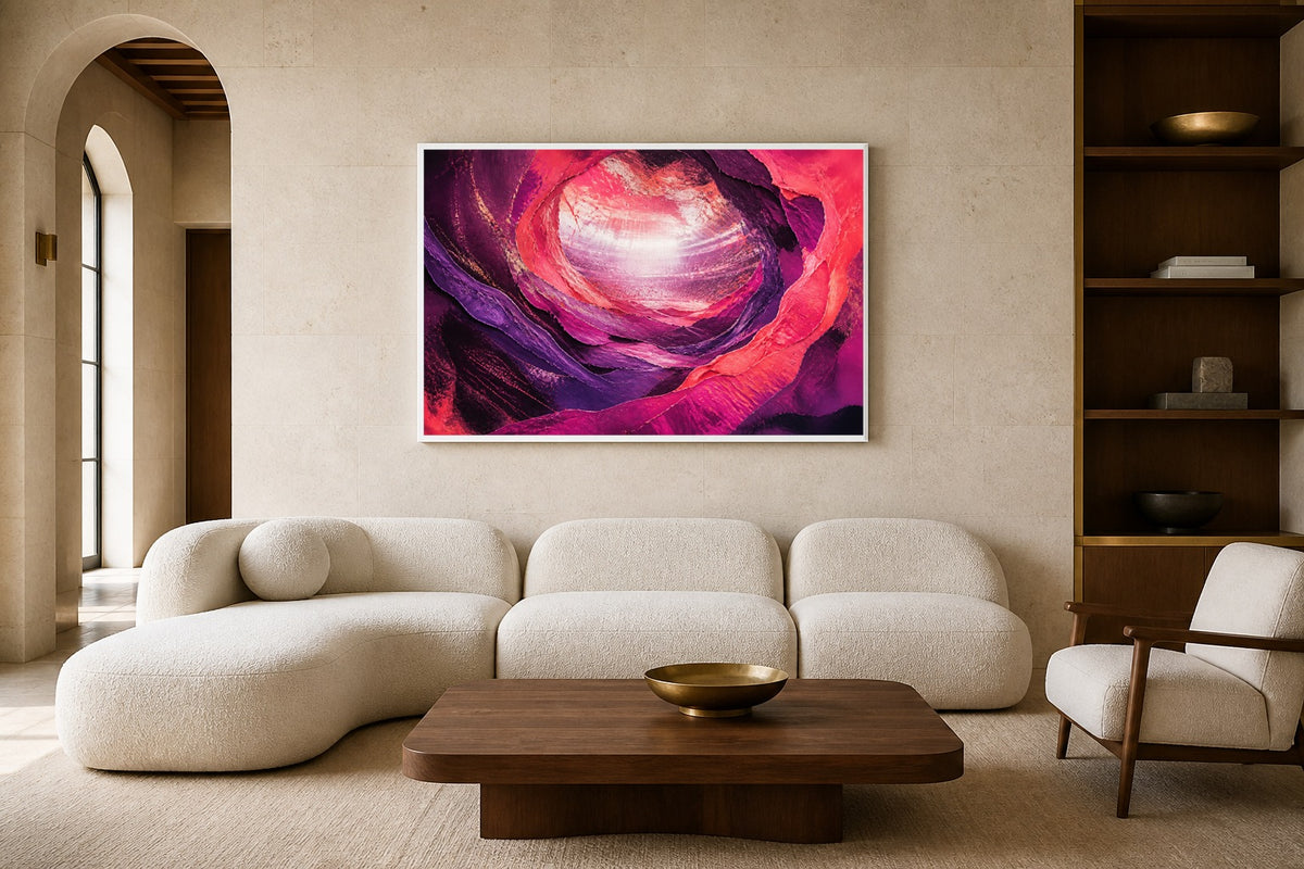 Fourth Quarter canvas artwork displayed in a luxury home interior