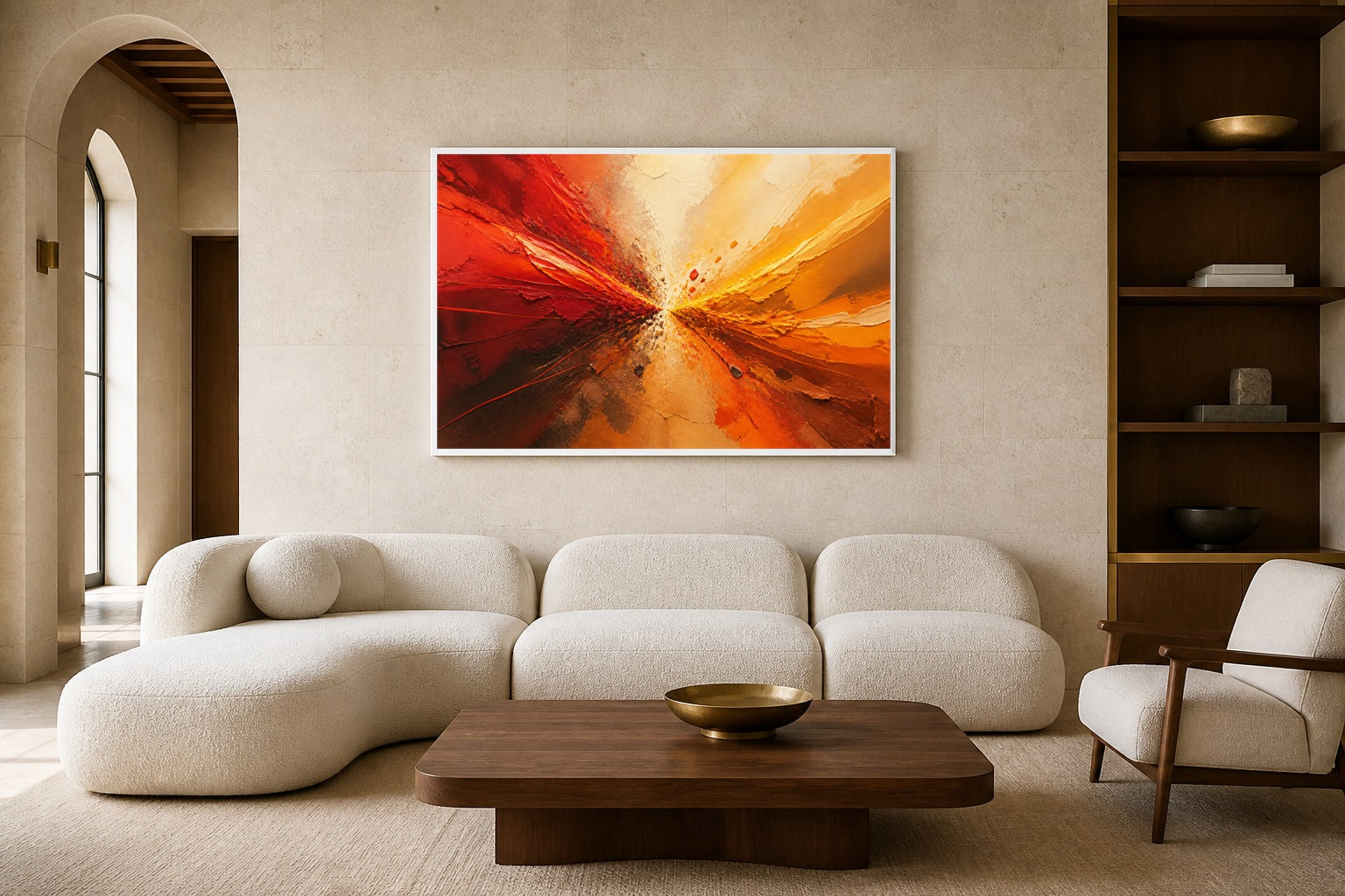 The Sweet Spot canvas artwork displayed in a luxury home interior
