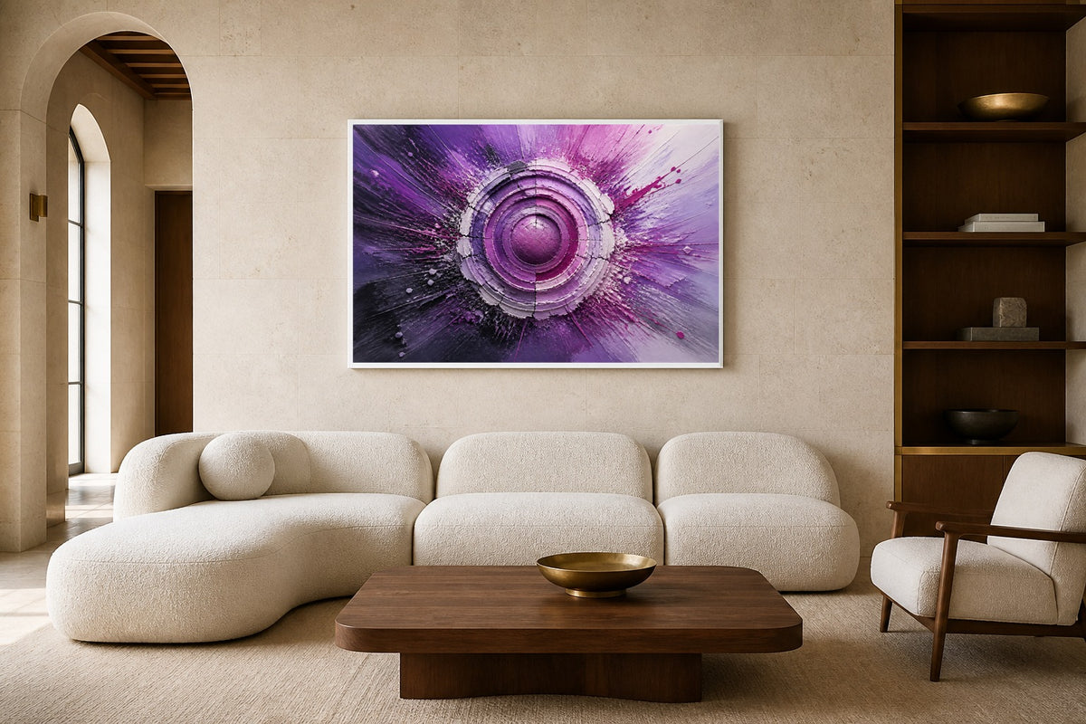Under Pressure canvas artwork displayed in a luxury home interior